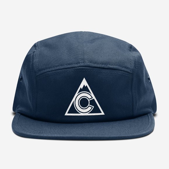 NEW Colorado Avalanche 3rd Jersey Alt Logo 5 Panel Camper Strapback Hat NAVY - Picture 1 of 5